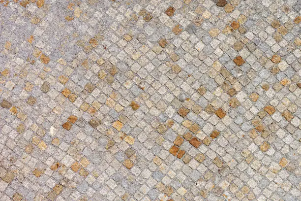 many paving stones with a view from above
