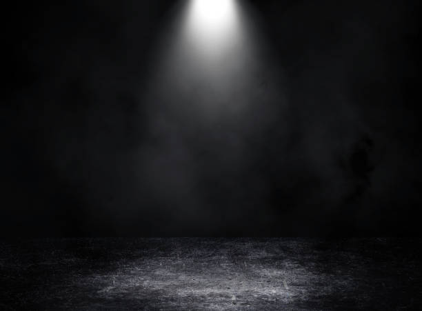 istock Concrete floor grunge texture background with spotlight and fog or mist. 1278951837