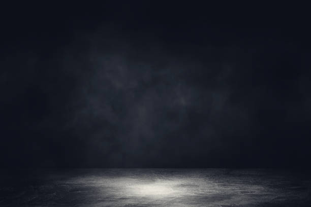 istock Concrete floor grunge texture background with fog or mist and lighting effect. 1278951884