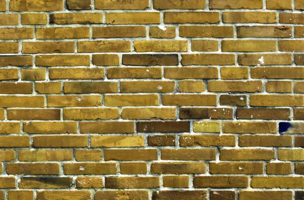 istock Detailed view at a colorful old and weathered brick wall texture as a panoramic background. 1278954581
