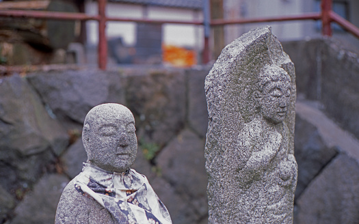 It is a group of stone Buddha statues with unknown names of Buddhist temples, the shooting date is unknown because it was shot with a film camera, shooting data, digital scan was in February 2015, shooting locations are Tokorozawa City, Saitama Prefecture, Japan.