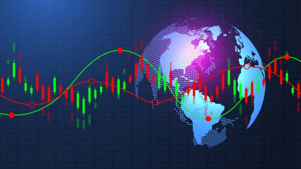 istock Stock market background or forex trading business graph chart for financial investment concept. Business presentation for your design. Economy trends, business idea and technology innovation design. 1278956264