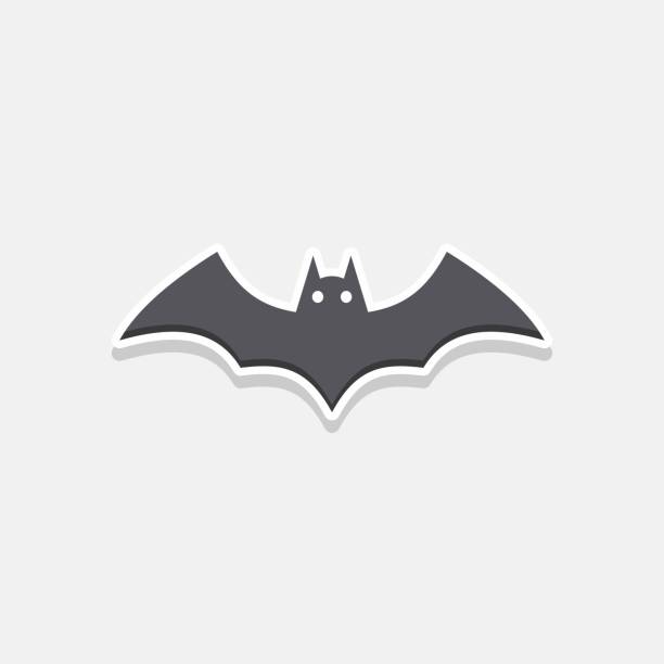 istock Halloween bat icon with glowing eyes, Halloween holiday. 1278957134