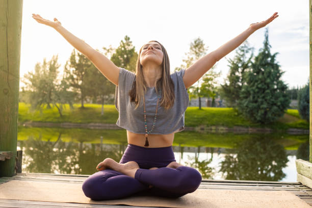 istock Young sportswoman streching in nature 1278957476