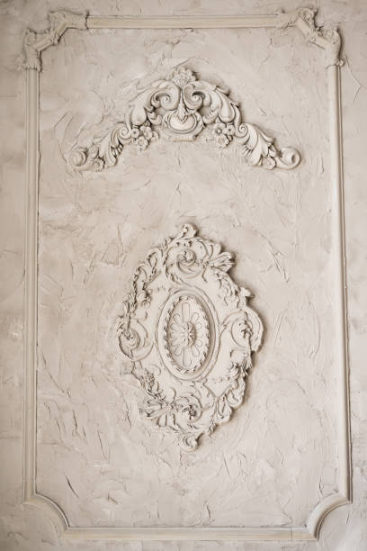 istock The White stucco , thai style on the Wall 1278959726