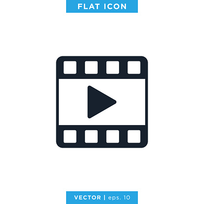 Film Strip Icon Vector Stock Illustration Design Template. Vector eps 10.