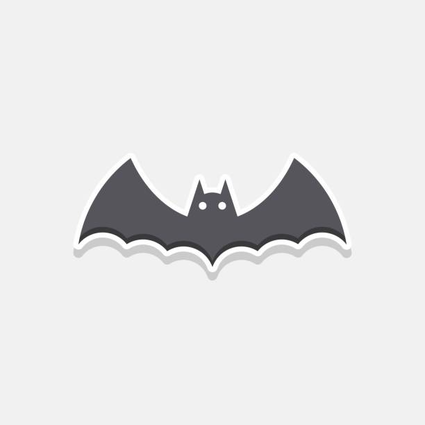 istock Halloween bat icon with glowing eyes, Halloween holiday. 1278962119