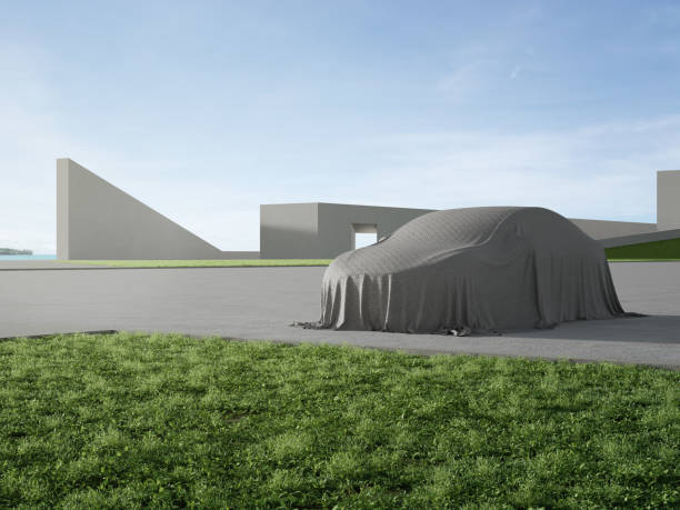 istock Large concrete floor and abstract gray building. 1278968846