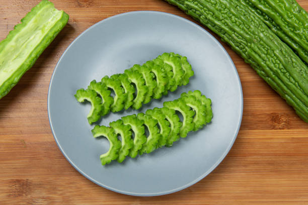 istock slices of bitter gourd arranged on chopping board 1278969907