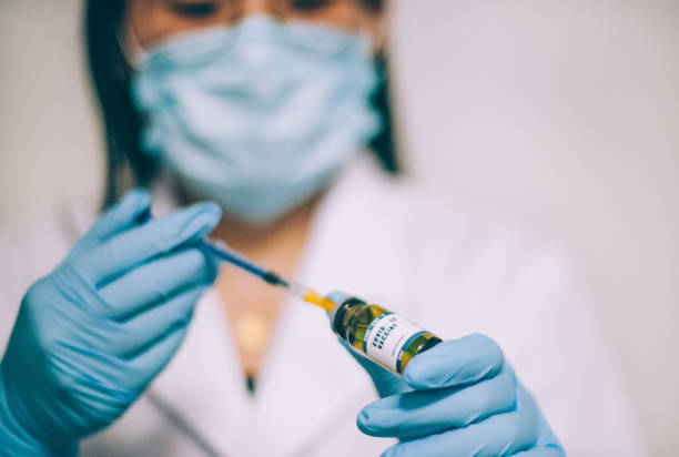 istock Vaccine and syringe injection It use for prevention, immunization and treatment from COVID-19 1278971485