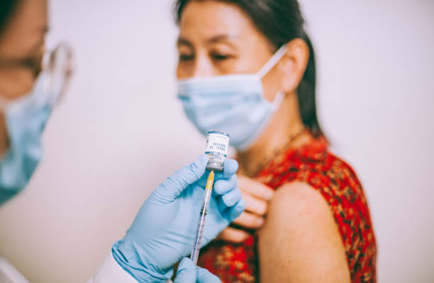 istock Vaccine and syringe injection It use for prevention, immunization and treatment from COVID-19 1278971567