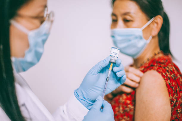 Vaccine and syringe injection It use for prevention, immunization and treatment from COVID-19