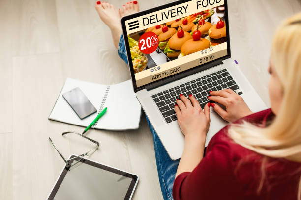 istock Order food delivery Online Internet Concept 1278971986