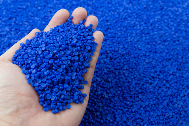 istock Close-up of plastic polymer granules. hand hold Polymer pellets. polymer plastic. compound polymer. 1278973774