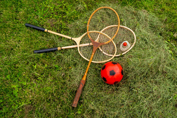 istock various badminton racket and shuttlecock and child ball 1278975221