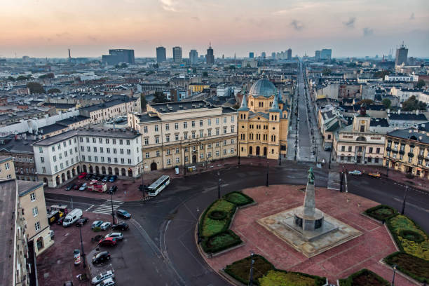 город лодзь, польша - lodz стоковые фото и изображения