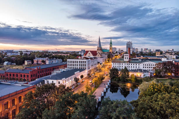 город лодзь, польша. - lodz стоковые фото и изображения