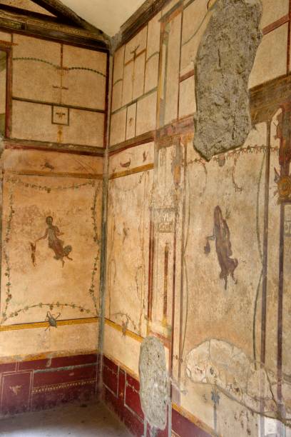 istock Painted wall in Pompeii Italy 1278980015