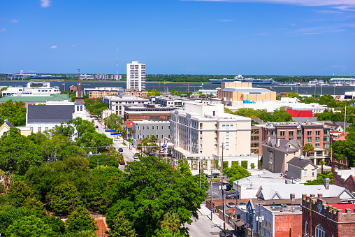 Charleston, South Carolina, USA downtown cityscape.