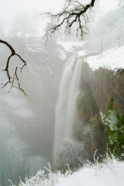 istock The Oiardo river falls into the Gujuli waterfall, Alava, Basque Country 1278983017