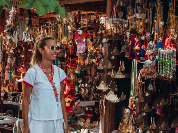 istock Woman visiting market in Bagan 1278983037