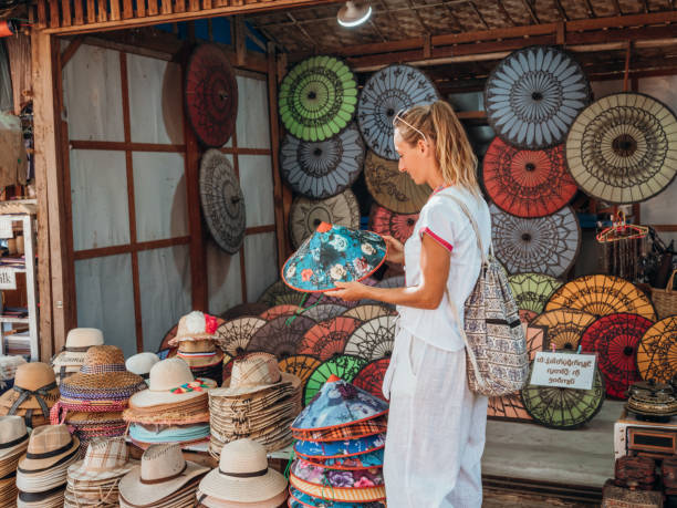 istock Woman visiting market in Bagan 1278983067