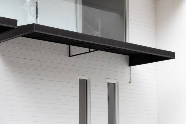 istock black awning over window of shop. 1278986218