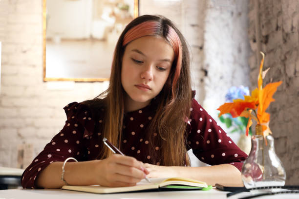 istock young beautiful girl is engaged in education and study 1278990985
