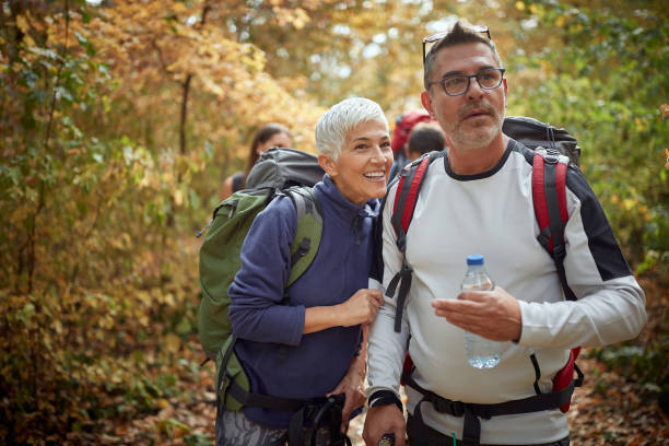 istock Senior couple hiking; Active retirment concept 1278993254