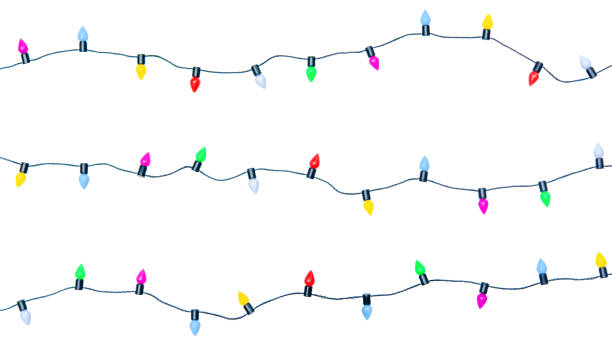 istock Christmas lights string isolated on white background With clipping path 1278994337