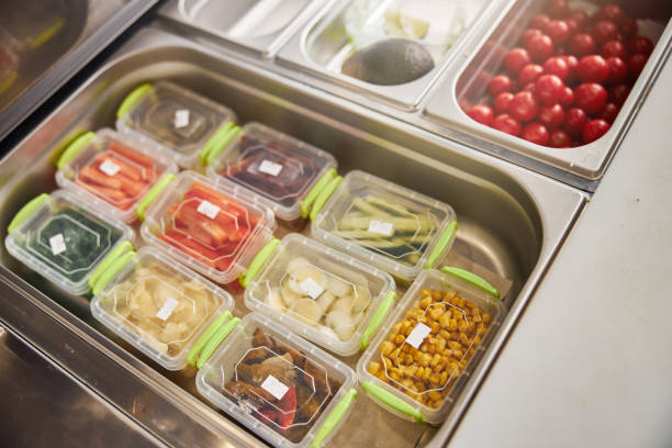 istock Containers with delicious fresh ingredients for pizza 1278994720