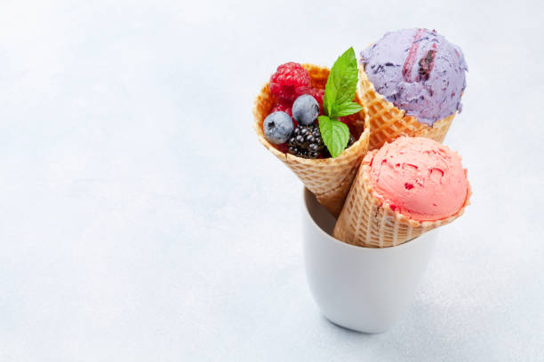 istock Homemade berry ice cream 1278995853