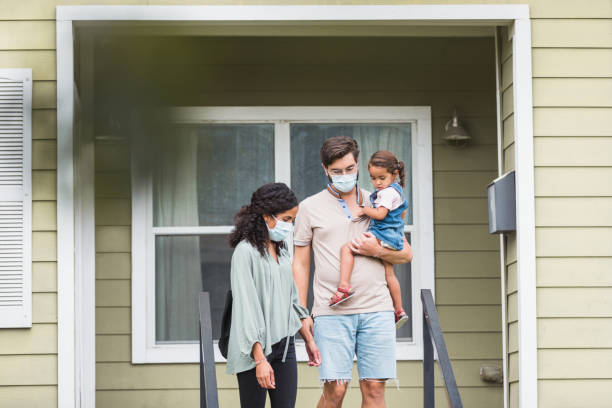 istock Family goes for walk during coronavirus epidemic 1278998275