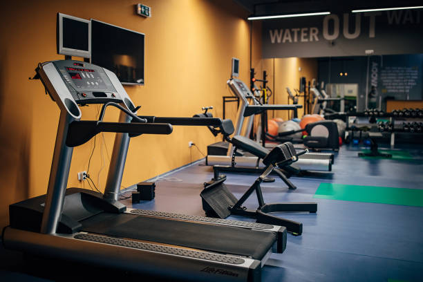 istock Gym with sports equipment 1279000100