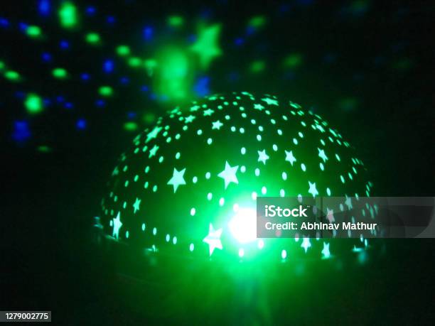 Star Projector Lamp With Colors Stock Photo - Download Image Now - Projection Equipment, Star Shape, Celebrities