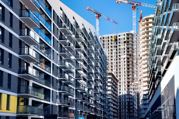 New modern complex of apartment buildings, Warsaw, Poland