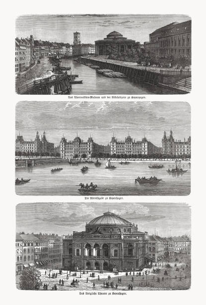 istock Historical views of Copenhagen, Denmark, wood engravings, published in 1893 1279004293