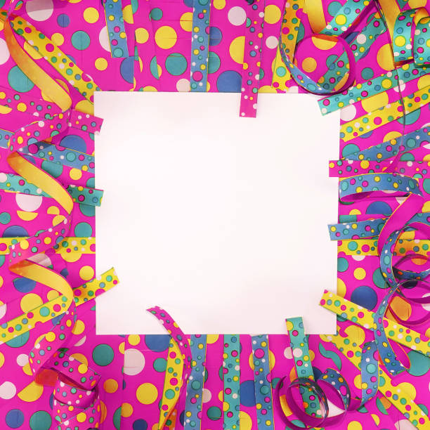 This is a trendy celebration party birthday colorful text frame background.