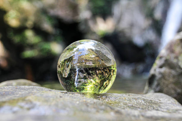 istock Waterfall in a crystal ball in Asia 1279013693