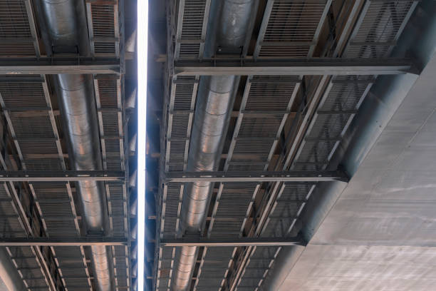 istock Back side of a city bridge fragment. Low angle view. 1279014208