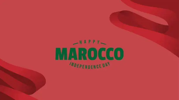 Vector illustration of Marocco Independence Day