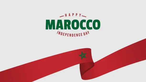 Vector illustration of Marocco Independence Day