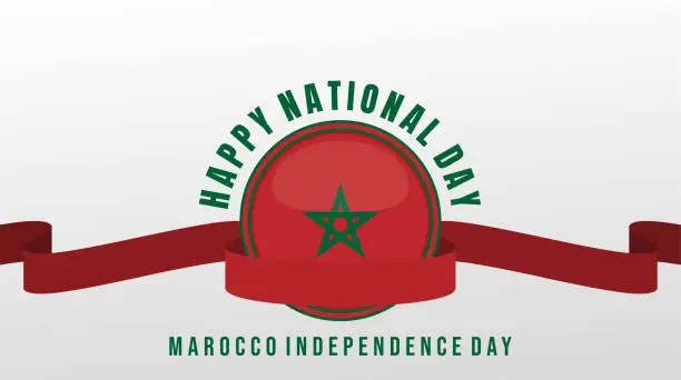 Vector illustration of Marocco Independence Day