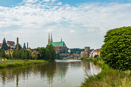 view over the river Neisse to Goerlitz