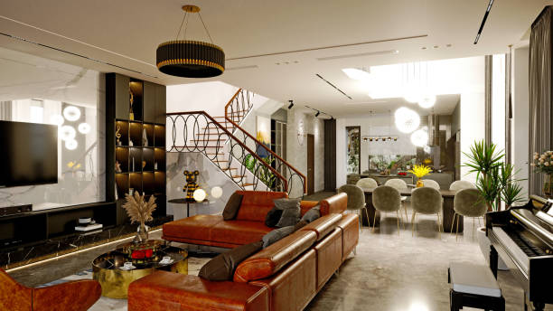 istock 3d render of living room 1279017754