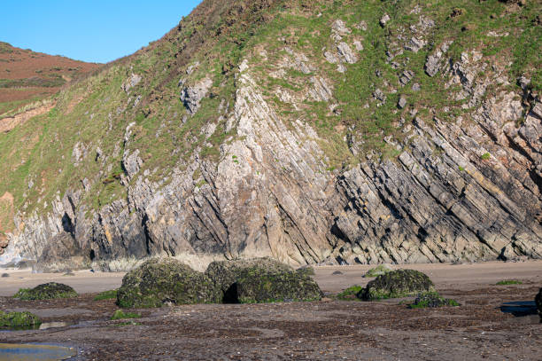 istock Black Rock Limestone, Rhossili Bay, Gower Peninsula, Wales 1279017929