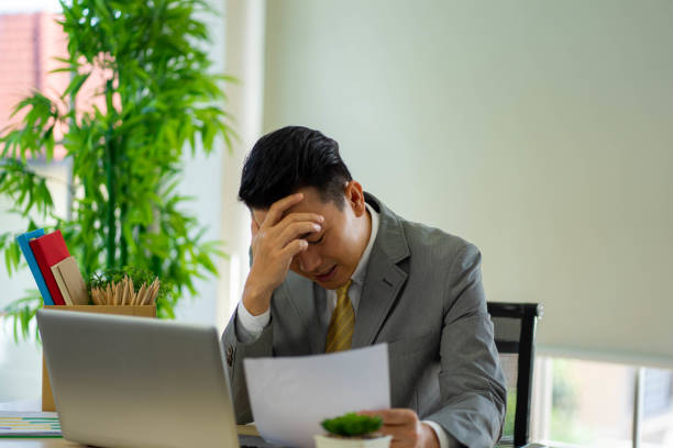 istock Asian business man in the office new normal 1279018882