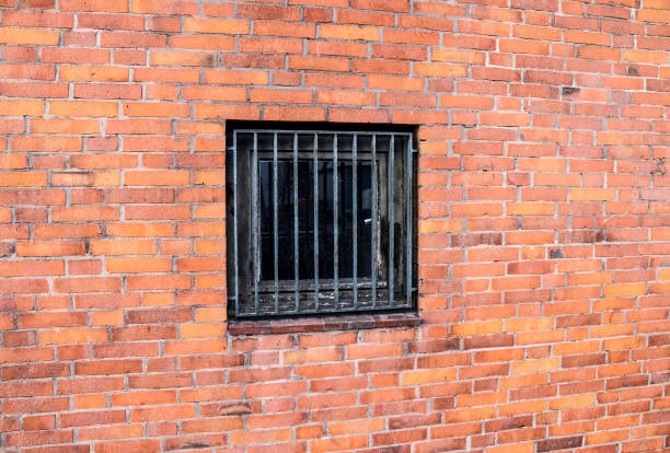 Old brick wall. Texture of old weathered brick wall panoramic background.