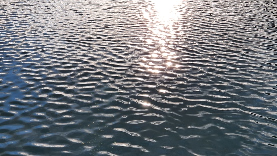 Rippled water and twinkling sunlight