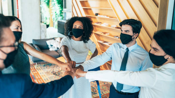 istock Fist bump for Safety greeting 1279021583